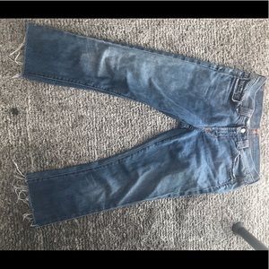 7 For All Mankind low rise ankle cut offs